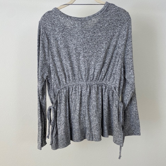 Caslon Cozy Tie Waist Peplum Top - Picture 8 of 8